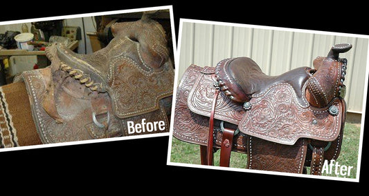 Leather saddle restoration